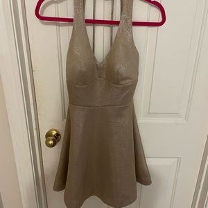 Golden holiday dress